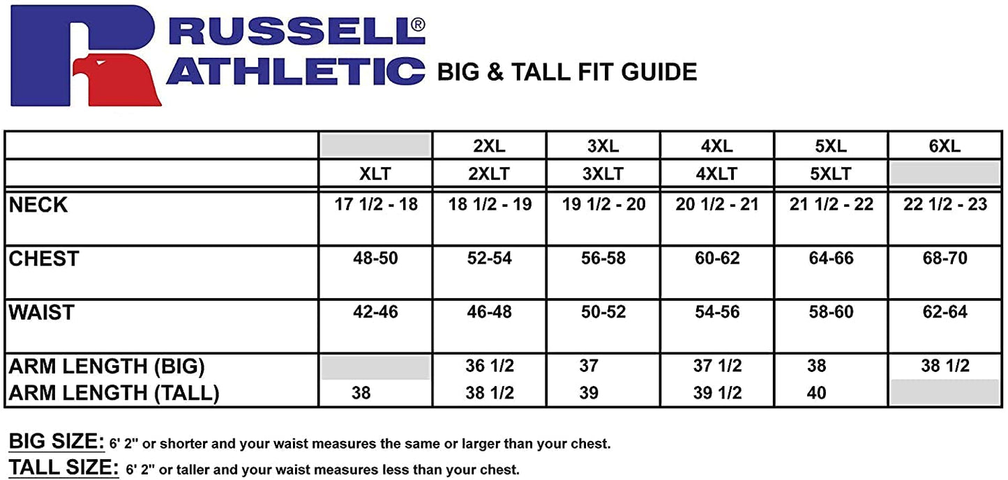 Russell Athletic Big & Tall Gym Shorts for Men