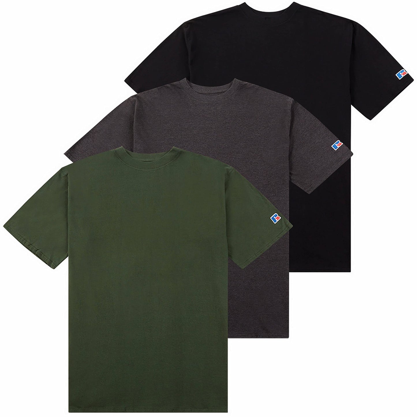 Russell Athletic Big & Tall Cotton T-Shirts for Men, 3 Pack