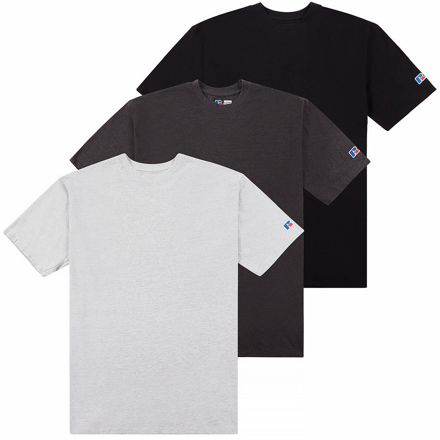 Russell Athletic Big & Tall Cotton T-Shirts for Men, 3 Pack