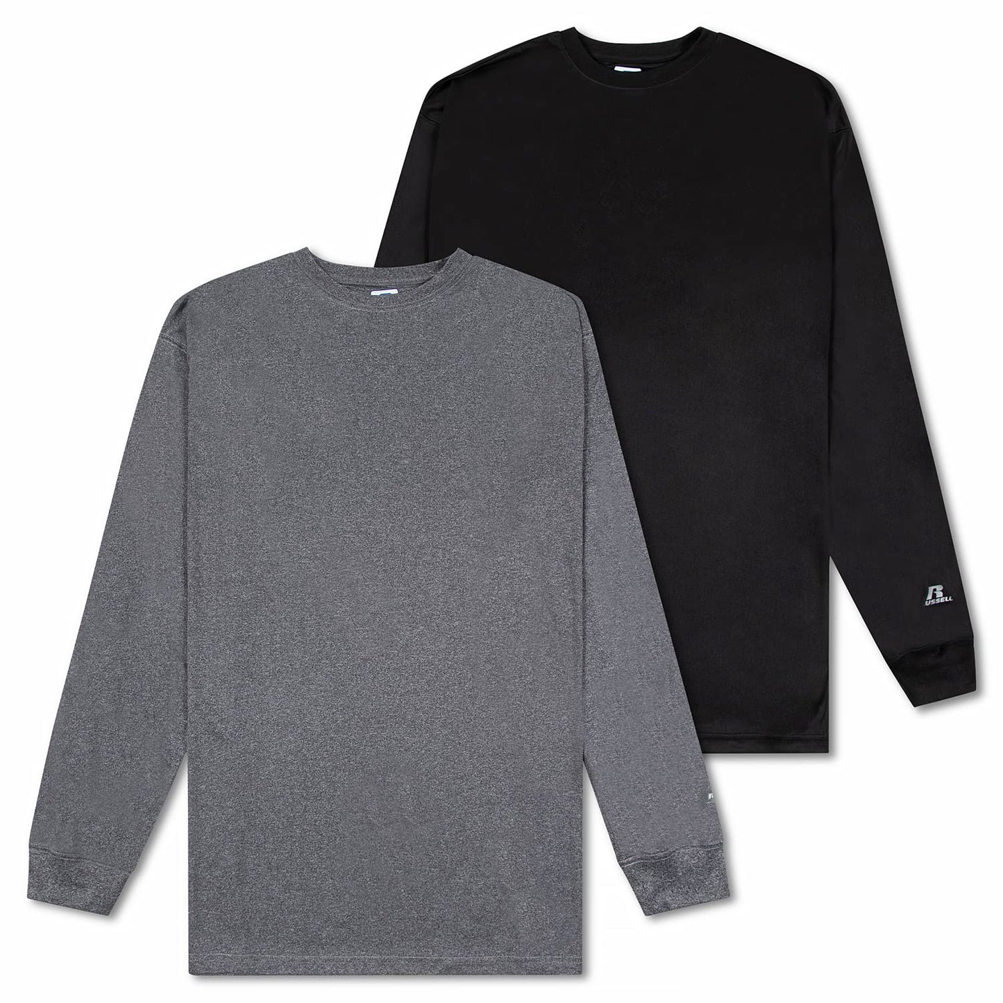 Russell Athletic Big & Tall Long Sleeve Dry-Fit Shirts, 2 Pack