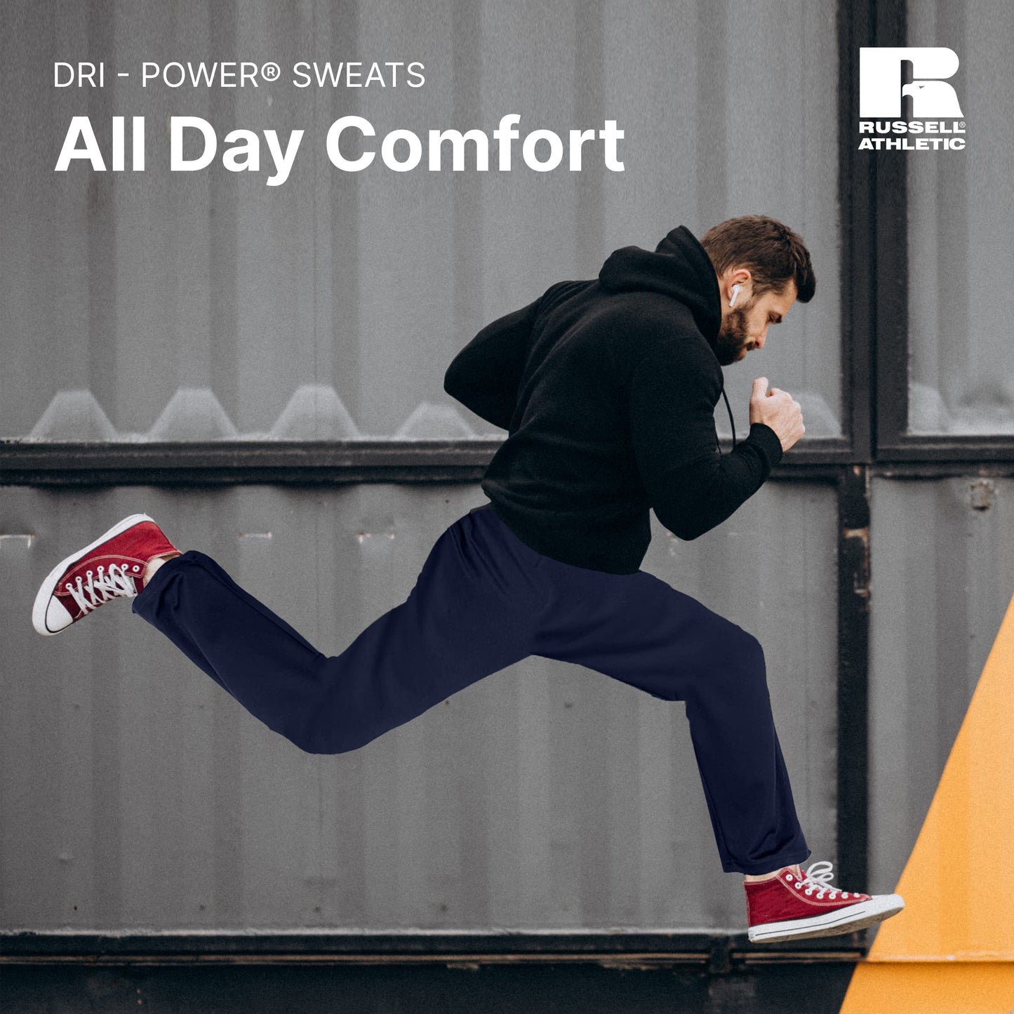 Russell Athletic Big & Tall Fleece Open Bottom Sweatpants for Men