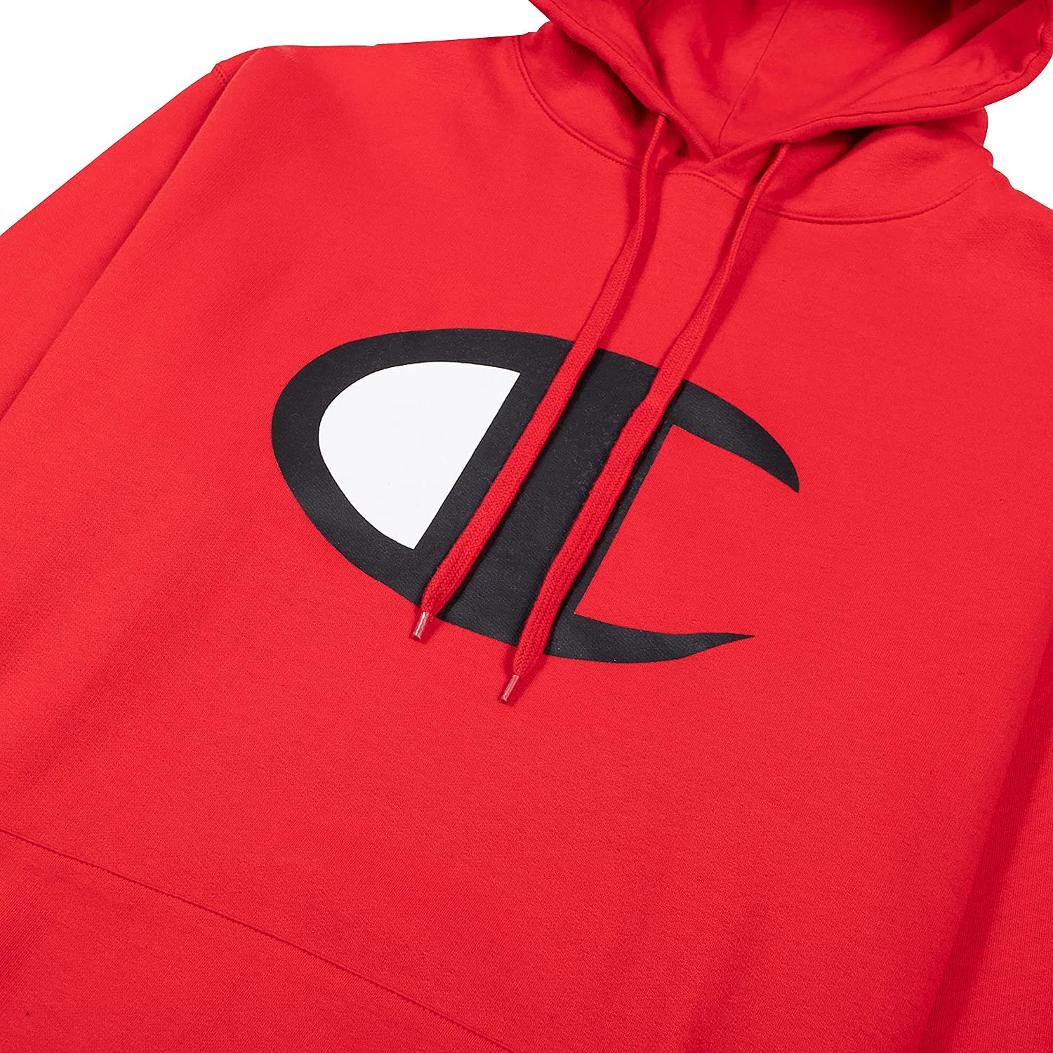 Red champion deals hoodie big c
